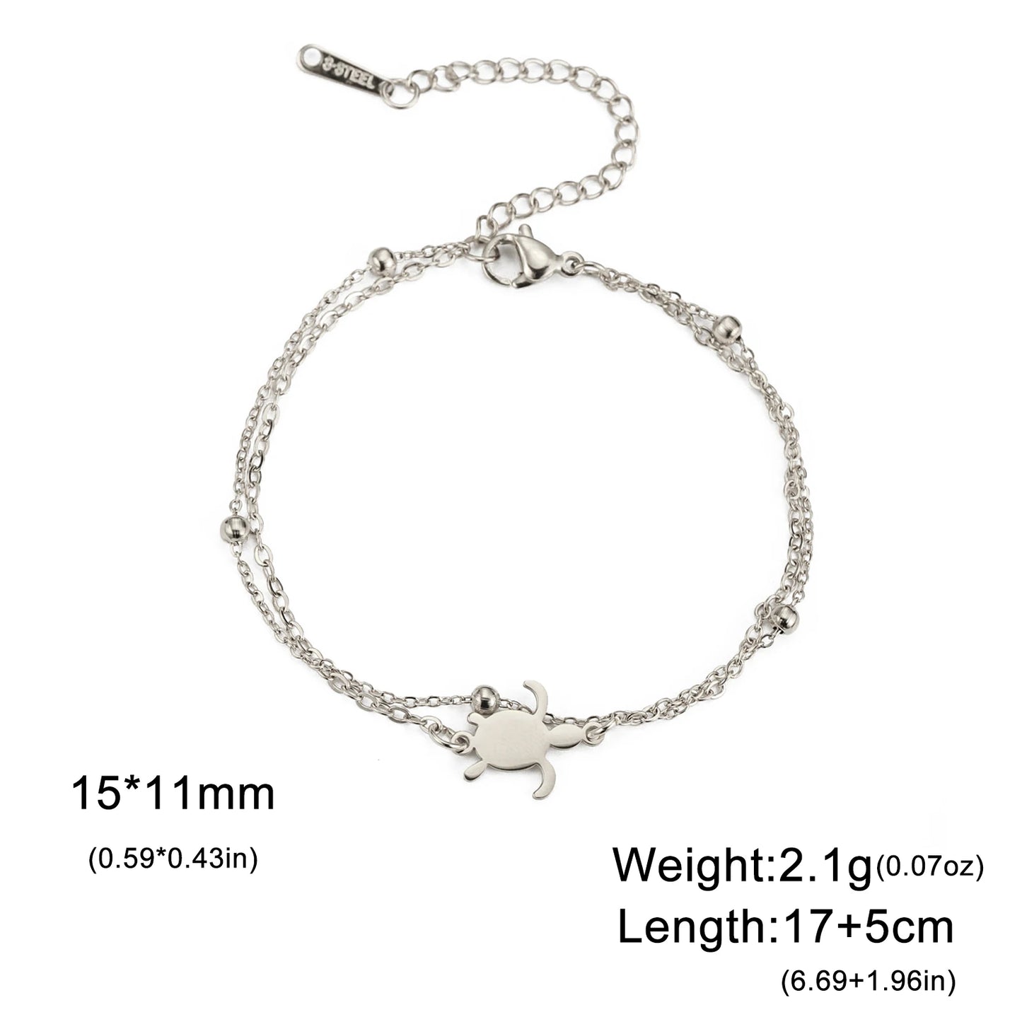 Bracelet Tortue Inoxydable