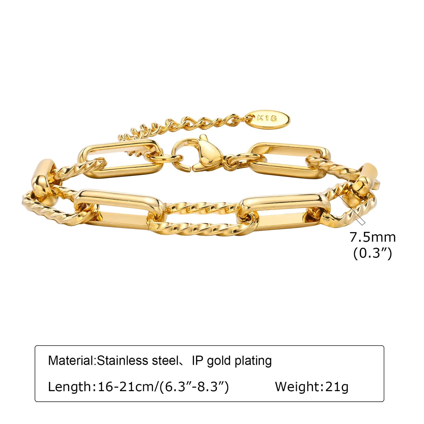 Bracelet Chaîne Acier