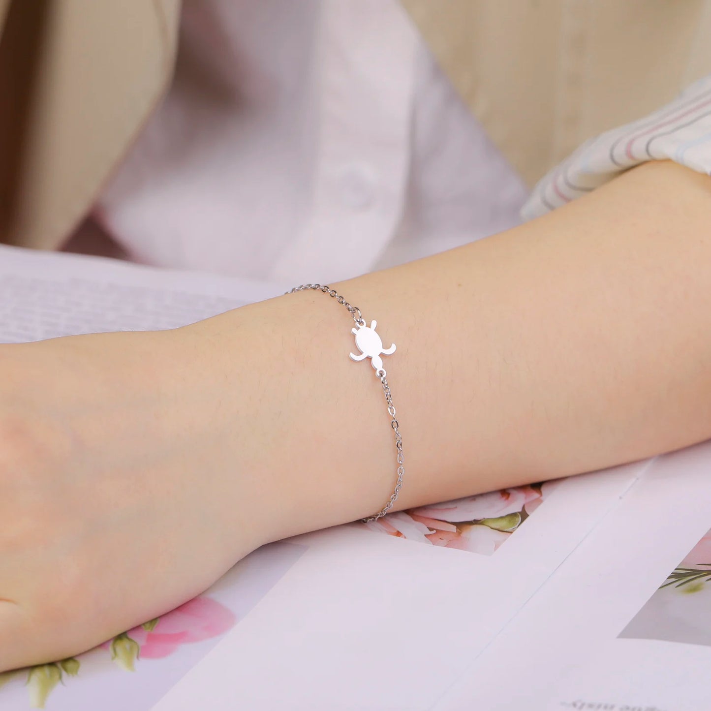 Bracelet Tortue Inoxydable