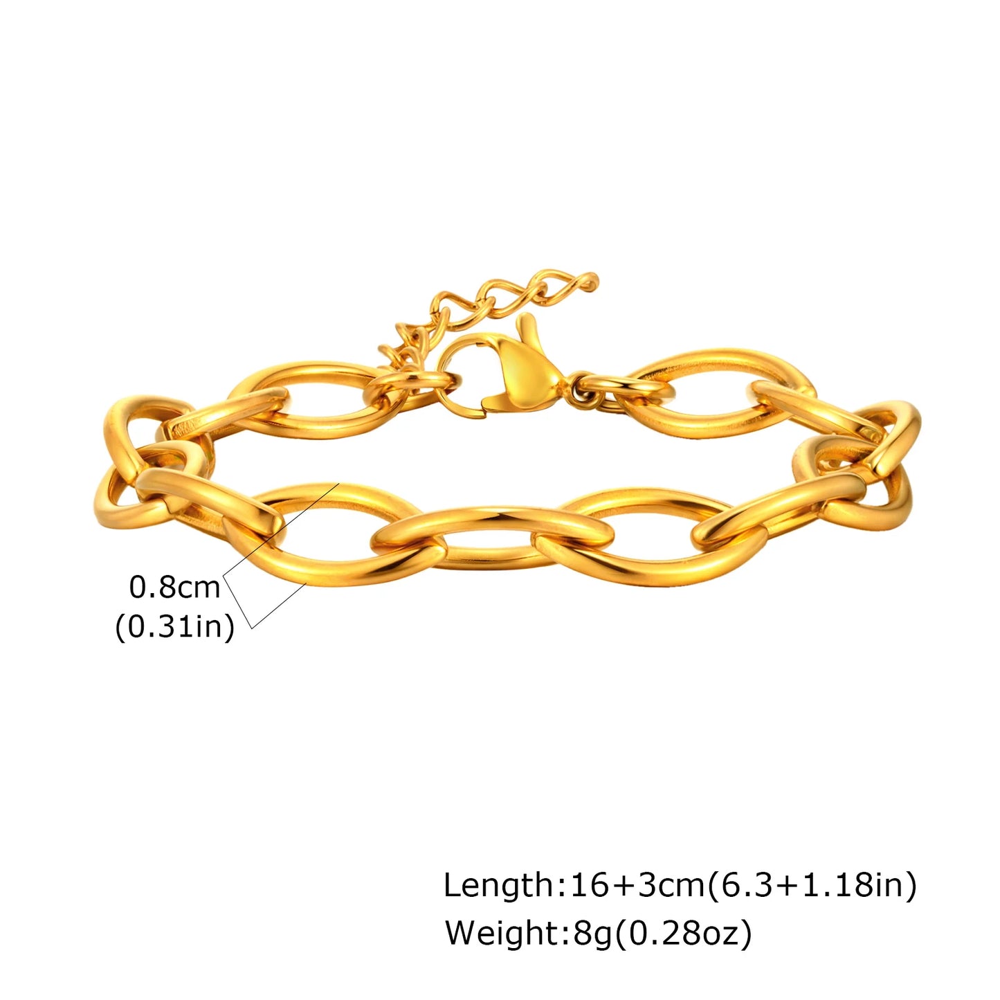 Bracelet Chaîne Acier
