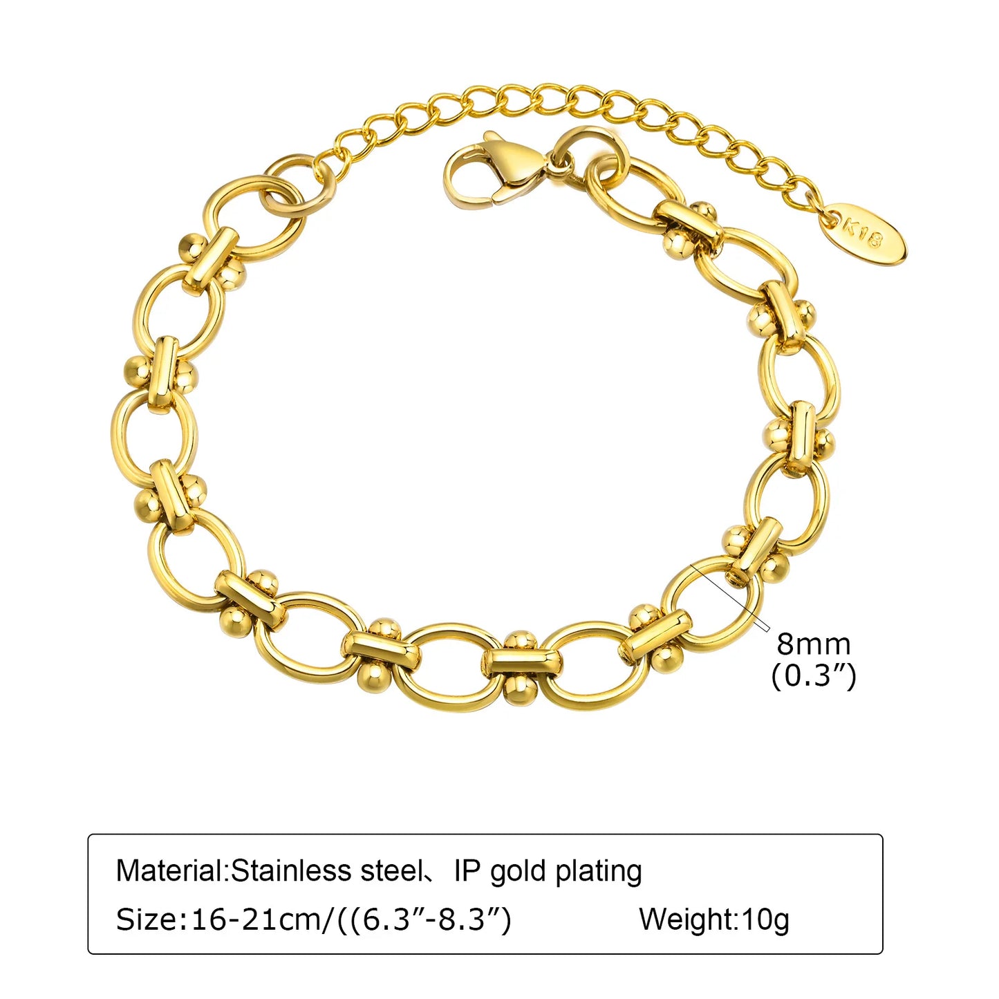 Bracelet Chaîne Acier