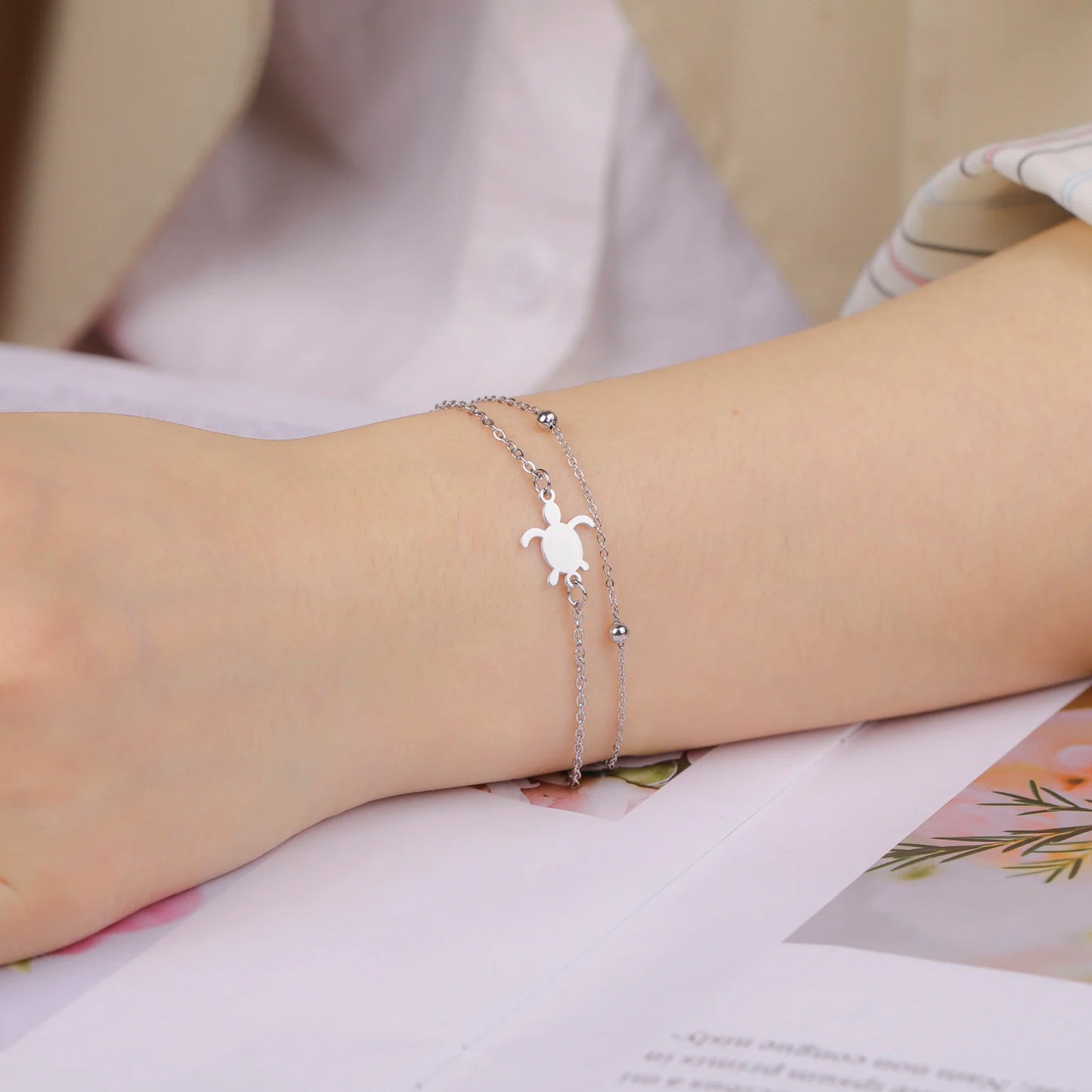 Bracelet Tortue Inoxydable